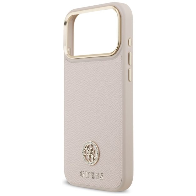 Guess Grained Strass Logo MagSafe case for iPhone 17 Pro Max - pink 5