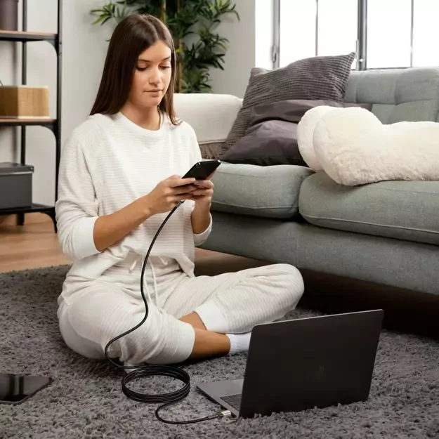 Tech-Protect UltraBoost Evo USB-C / USB-C PD cable 100W 5A 1m - titanium 8