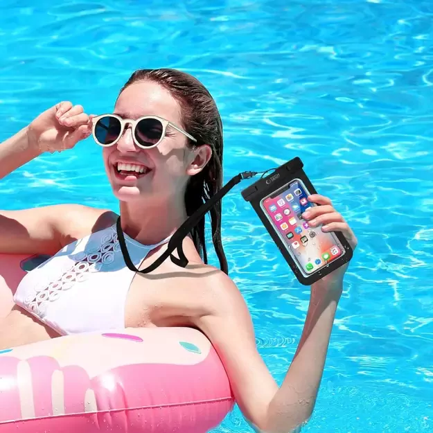 Tech-Protect Waterproof Case UWC9 waterproof for devices up to 8.9&quot  - black and orange 5