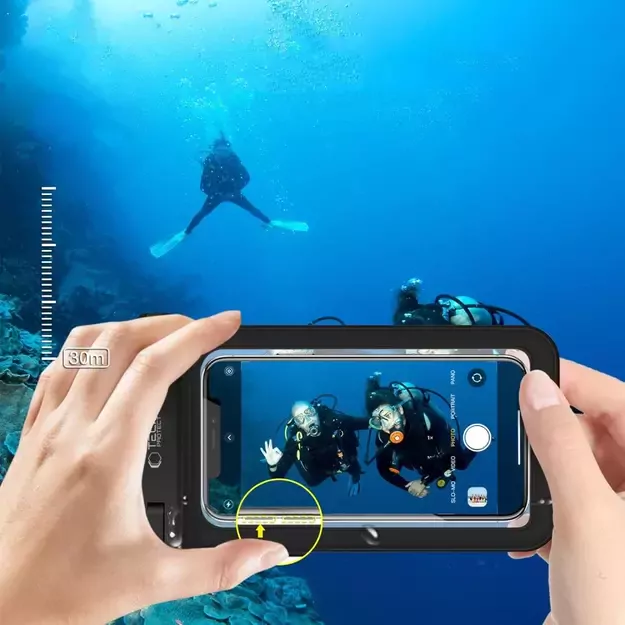 Tech-Protect Waterproof Case UWC9 waterproof for devices up to 8.9&quot  - black and orange 4