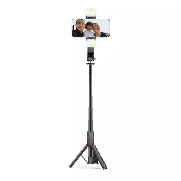 Tech-Protect L05S Bluetooth Selfie Stick with Tripod up to 105cm with LED Light - Black 9