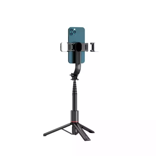 Tech-Protect L05S Bluetooth Selfie Stick with Tripod up to 105cm with LED Light - Black 5