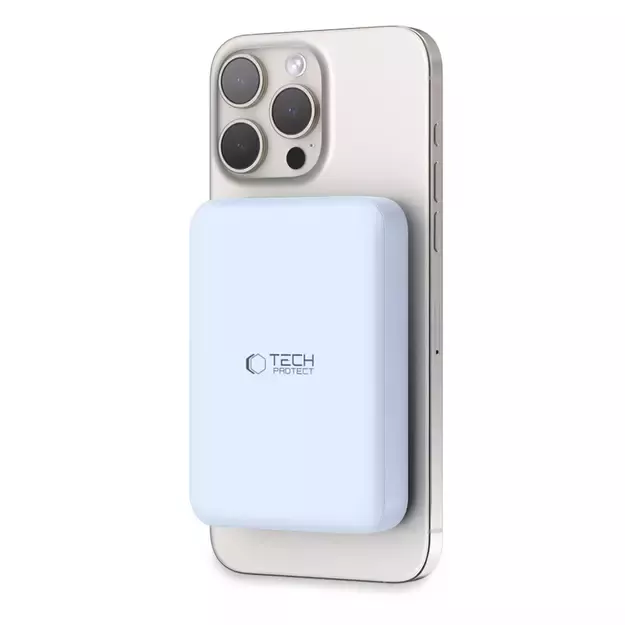 Tech-Protect LifeMag PB11 Powerbank with MagSafe 10000mAh 15W USB-C port - blue + USB-C cable 8