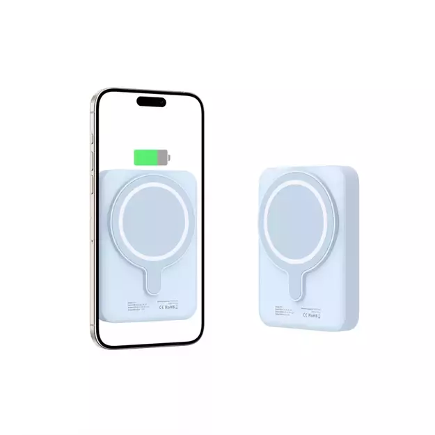Tech-Protect LifeMag PB11 Powerbank with MagSafe 10000mAh 15W USB-C port - blue + USB-C cable 2