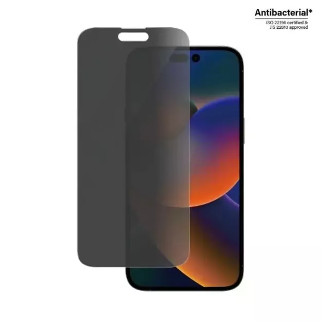 PanzerGlass Classic Fit antibacterial privacy glass for iPhone 14 Pro Max 2