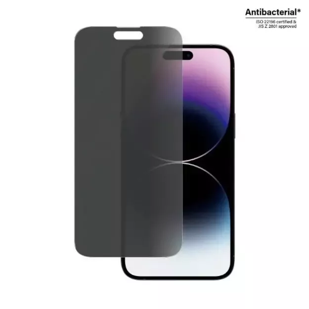 PanzerGlass Classic Fit antibacterial privacy glass for iPhone 14 Pro Max 1