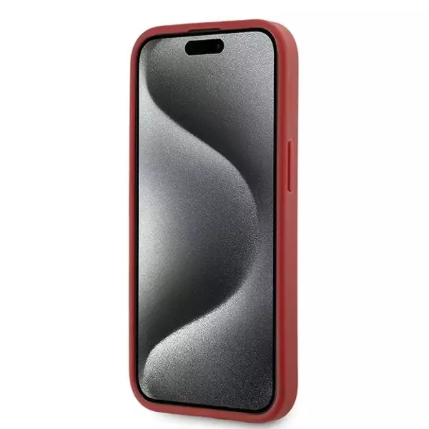 Karl Lagerfeld Diagonal Quilted Script case for iPhone 15 / 14 / 13 - red 4