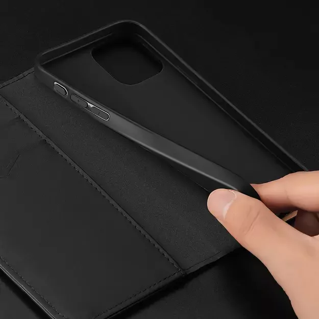 Dux Ducis Hivo iPhone 16 Pro Case with Flip and RFID Protection - Black 33