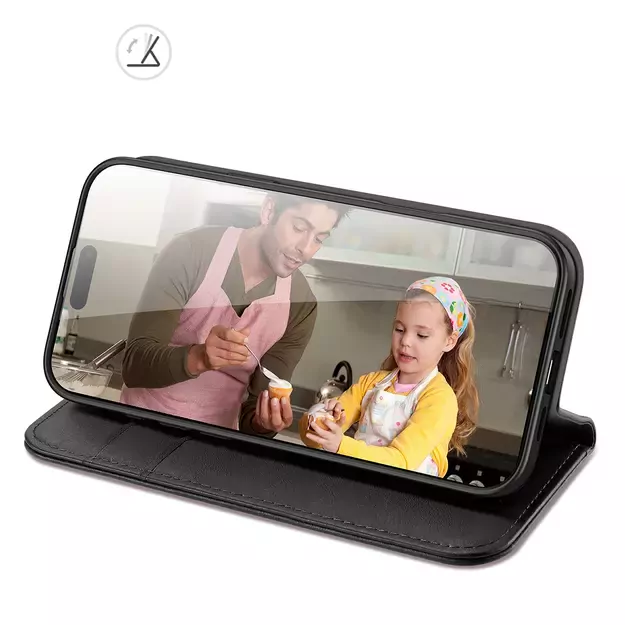 Dux Ducis Hivo iPhone 16 Pro Case with Flip and RFID Protection - Black 23