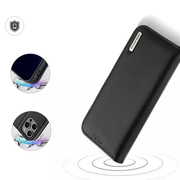 Dux Ducis Hivo iPhone 16 Pro Case with Flip and RFID Protection - Black 21