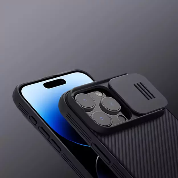 Nillkin CamShield Pro Case for iPhone 16 Pro Max with camera cover - black 26