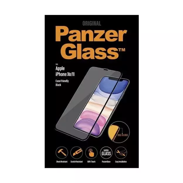 PanzerGlass E2E Super+ tempered glass for iPhone XR / 11 - with black frame 3