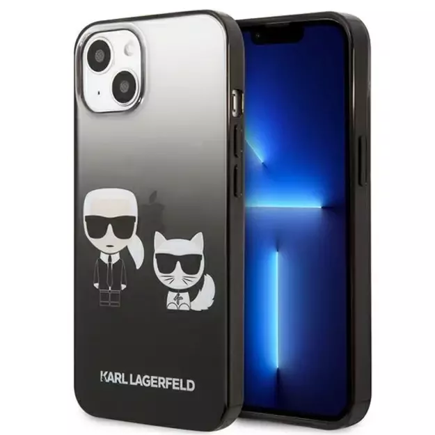 Karl Lagerfeld KLHCP13STGKCK iPhone 13 mini 5,4  hardcase czarny/black Gradient Ikonik Karl & Choupette