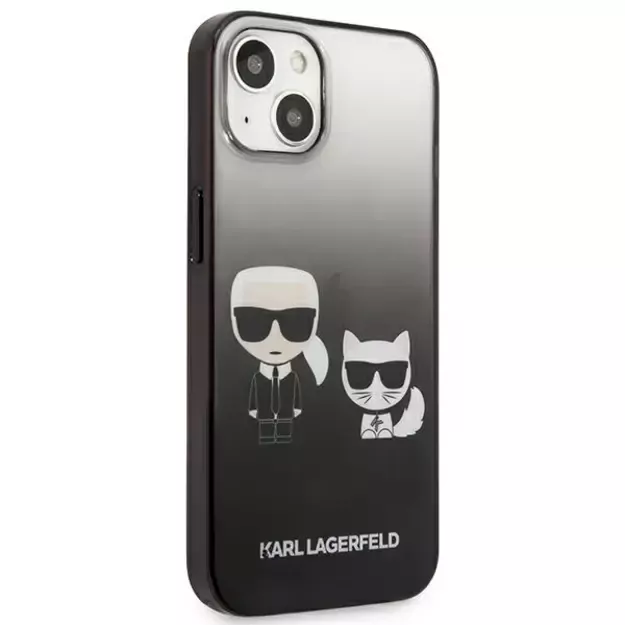 Karl Lagerfeld KLHCP13STGKCK iPhone 13 mini 5,4  hardcase czarny/black Gradient Ikonik Karl & Choupette 3