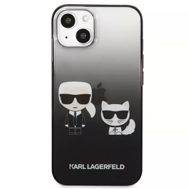 Karl Lagerfeld KLHCP13STGKCK iPhone 13 mini 5,4  hardcase czarny/black Gradient Ikonik Karl & Choupette 2