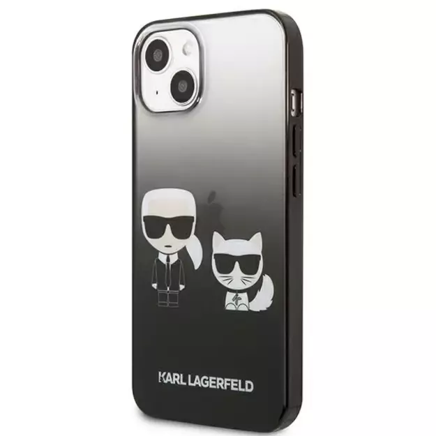 Karl Lagerfeld KLHCP13STGKCK iPhone 13 mini 5,4  hardcase czarny/black Gradient Ikonik Karl & Choupette 1