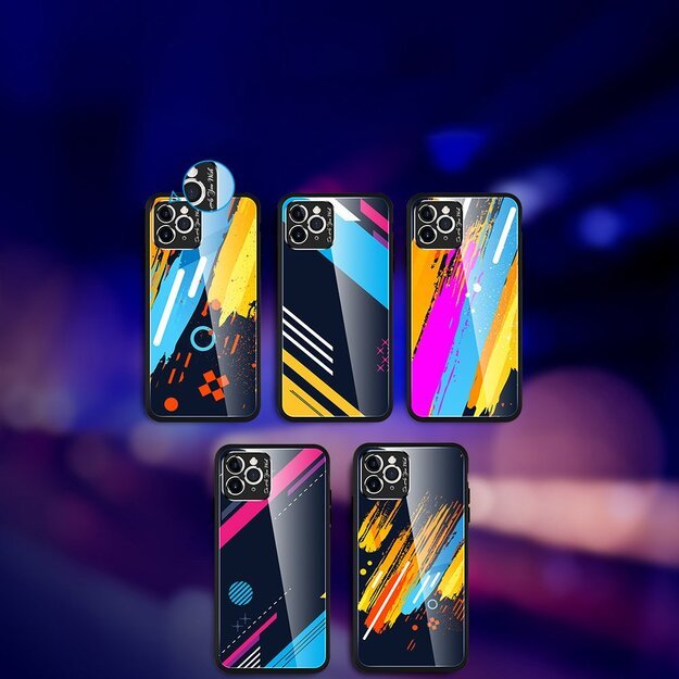 Color Glass Case Durable Cover with Tempered Glass Back and camera cover iPhone 11 Pro Max pattern 2 1