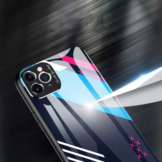 Color Glass Case Durable Cover with Tempered Glass Back and camera cover iPhone 11 Pro Max pattern 2 20