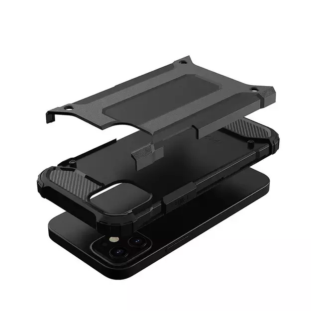 Hybrid Armor Case Tough Rugged Cover for iPhone 12 Pro Max black 15