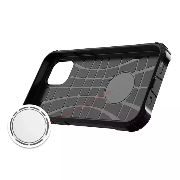 Hybrid Armor Case Tough Rugged Cover for iPhone 12 Pro Max black 14