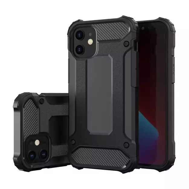 Hybrid Armor Case Tough Rugged Cover for iPhone 12 Pro Max black 12