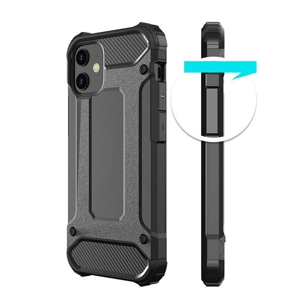 Hybrid Armor Case Tough Rugged Cover for iPhone 12 Pro Max black 10