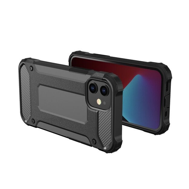 Hybrid Armor Case Tough Rugged Cover for iPhone 12 Pro Max black 2