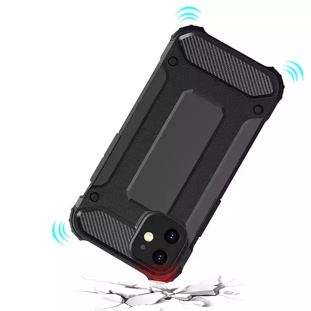Hybrid Armor Case Tough Rugged Cover for iPhone 12 Pro Max black 16