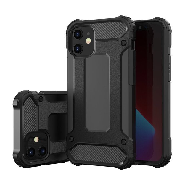 Hybrid Armor Case Tough Rugged Cover for iPhone 12 Pro Max black 3