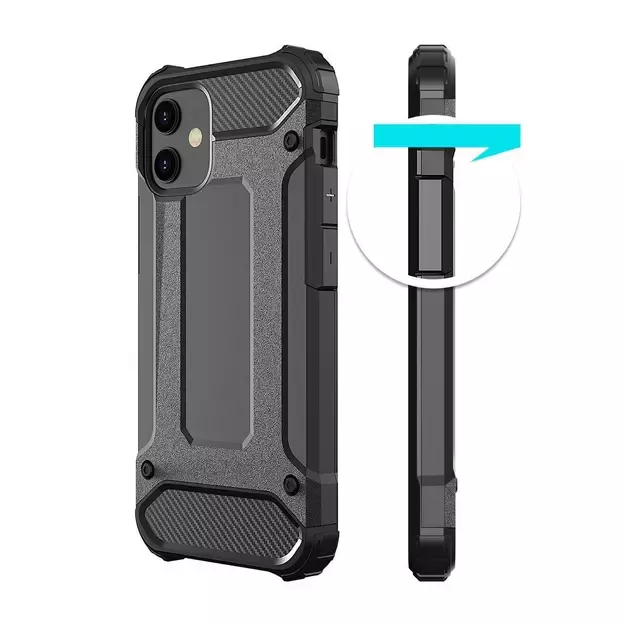 Hybrid Armor Case Tough Rugged Cover for iPhone 12 Pro Max black 1