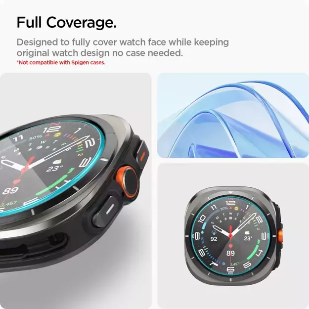 Spigen Glas.TR EZ Fit Tempered Glass for Samsung Galaxy Watch Ultra (47mm) - Clear (2-pack) 10