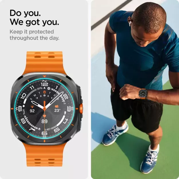 Spigen Glas.TR EZ Fit Tempered Glass for Samsung Galaxy Watch Ultra (47mm) - Clear (2-pack) 6