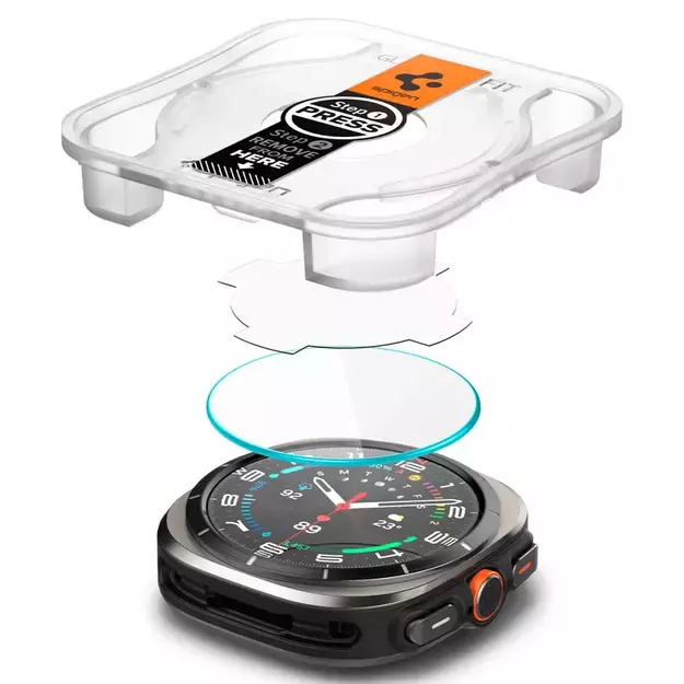 Spigen Glas.TR EZ Fit Tempered Glass for Samsung Galaxy Watch Ultra (47mm) - Clear (2-pack) 4