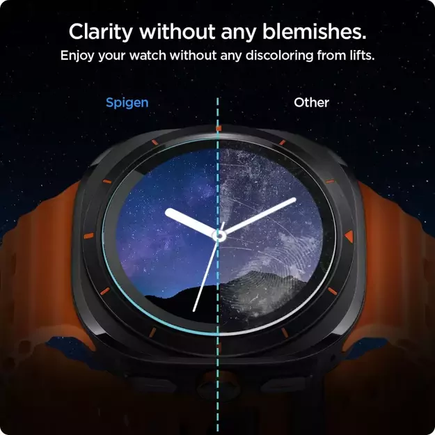 Spigen Glas.TR EZ Fit Tempered Glass for Samsung Galaxy Watch Ultra (47mm) - Clear (2-pack) 9