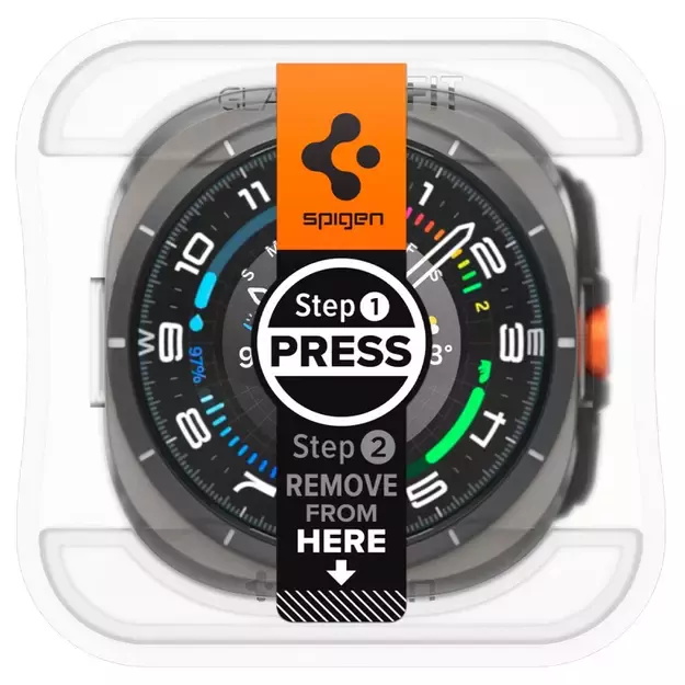 Spigen Glas.TR EZ Fit Tempered Glass for Samsung Galaxy Watch Ultra (47mm) - Clear (2-pack) 1