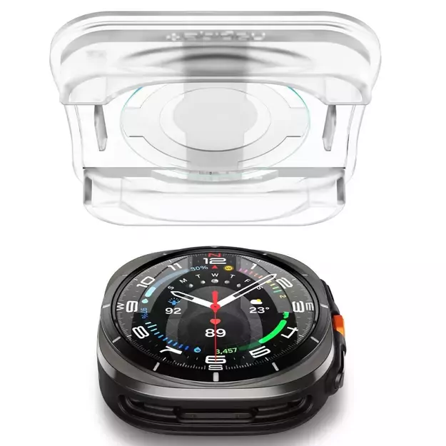 Spigen Glas.TR EZ Fit Tempered Glass for Samsung Galaxy Watch Ultra (47mm) - Clear (2-pack) 3