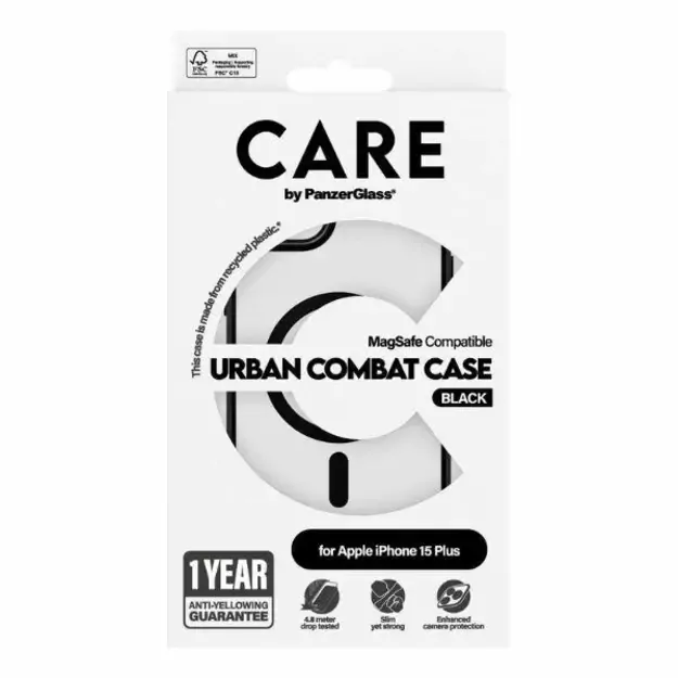 CARE by PanzerGlass Urban Combat Case MagSafe for iPhone 15 Plus - Black 3