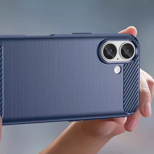 Carbon Case for iPhone 16 Silicone Case - Blue 5