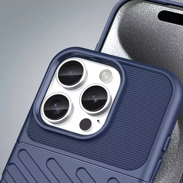 Thunder Case for iPhone 16 Pro Silicone Case - Blue 13