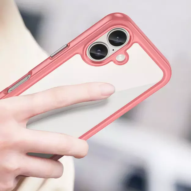 Outer Space Case with Gel Frame for iPhone 16 - Red 11