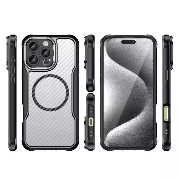 Leading Series MagSafe Silicone Case for iPhone 16 Pro - Black 2