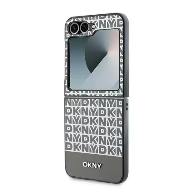 DKNY Repeat Pattern Bottom Stripe Case for Samsung Galaxy Z Flip 6 - Brown 5