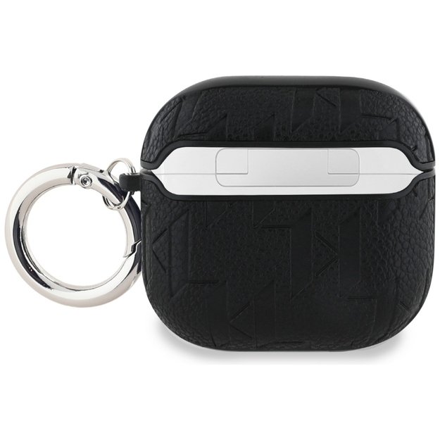 Karl Lagerfeld Monogram Karl &amp  Choupette Head Case for AirPods 4 - Black 1