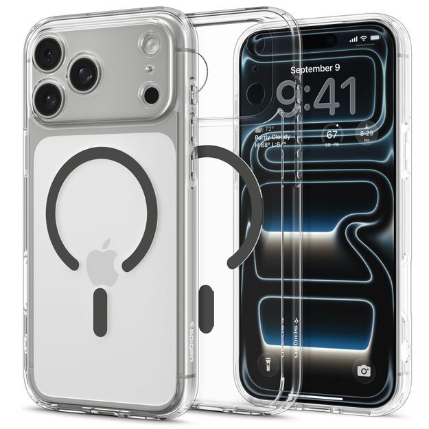 Spigen Ultra Hybrid MagSafe Case for iPhone 17 Pro - Clear Gray 1