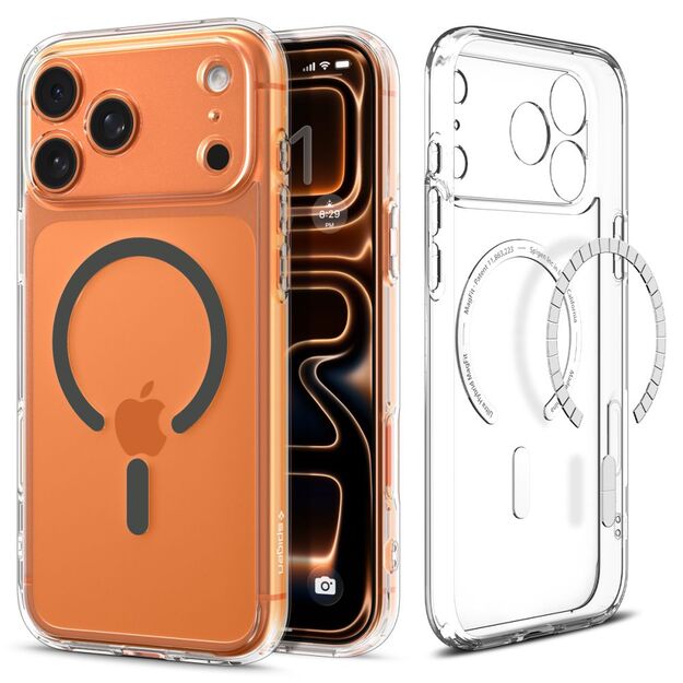 Spigen Ultra Hybrid MagSafe Case for iPhone 17 Pro - Clear Gray
