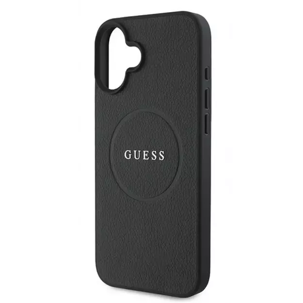 Guess Grained Gold Ring MagSafe case for iPhone 16 Plus - black 5