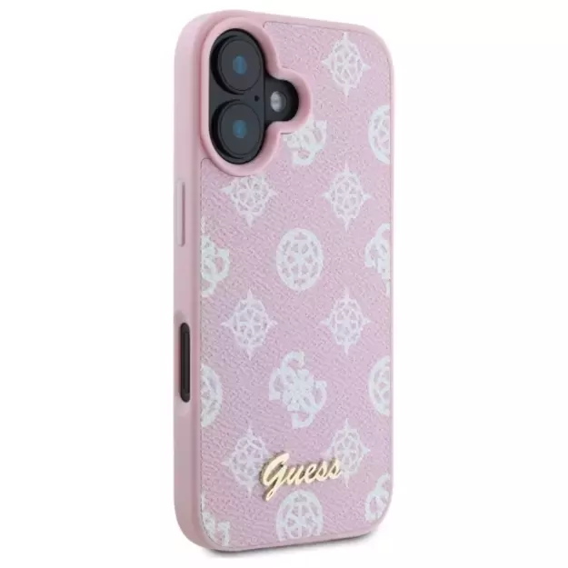 Guess Peony Script MagSafe iPhone 16 Case - Pink 10