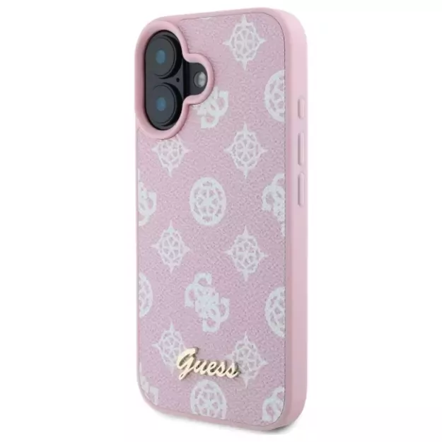 Guess Peony Script MagSafe iPhone 16 Case - Pink 8