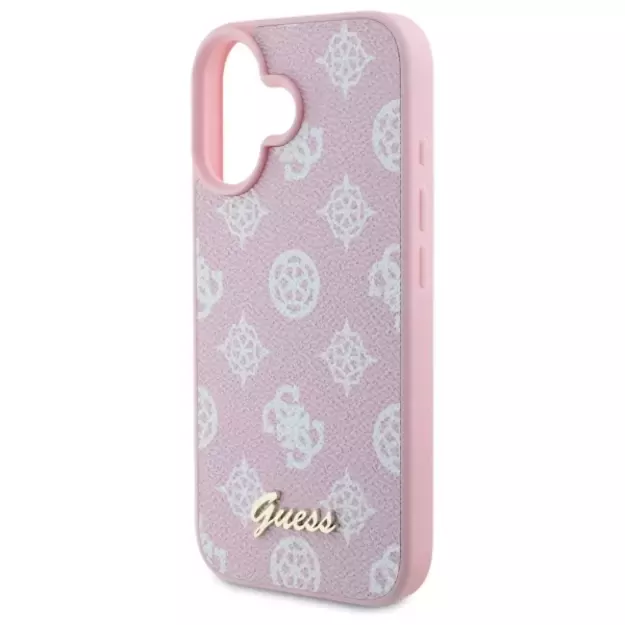 Guess Peony Script MagSafe iPhone 16 Case - Pink 12