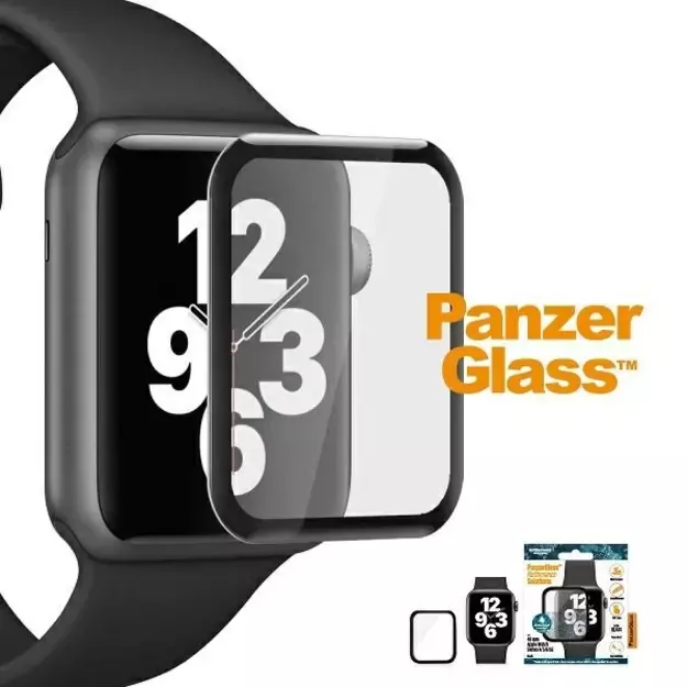 PanzerGlass Curved Antibacterial Tempered Glass for Apple Watch 4/5/6/SE - 40mm - Black 3
